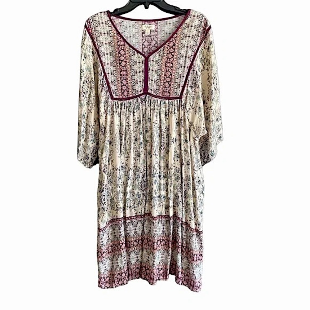 100% Rayon Bohemian Tunic Dress
